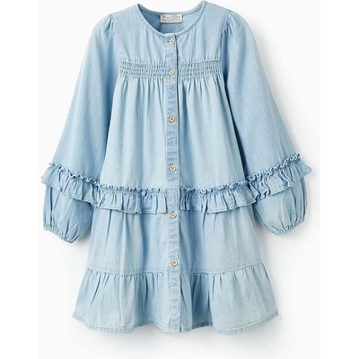 Zippy Детска памучна рокля zippy в синьо къса разкроена (3105987901)