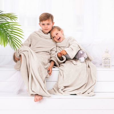 DecoKing, Dětská TV deka Lazy Kids krémová