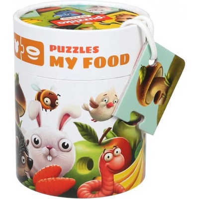 Puzzlika КОМПЛЕКТ ОБРАЗОВАТЕЛНИ ПЪЗЕЛИ ЗА НАЙ-МАЛКИТЕ, puzzlika - КОЙ КАКВО ЯДЕ