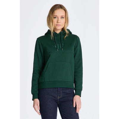 Gant Reg Tonal Shield Hoodie zelená
