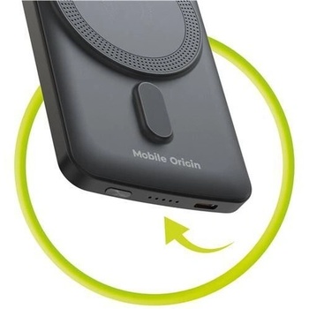 Mobile Origin Мобилна безжична магнитна зарядна батерия Mobile Origin 5000mAh, черна (MO-WMP-PB10)