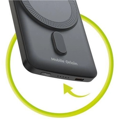 Mobile Origin Мобилна безжична магнитна зарядна батерия Mobile Origin 5000mAh, черна (MO-WMP-PB10)