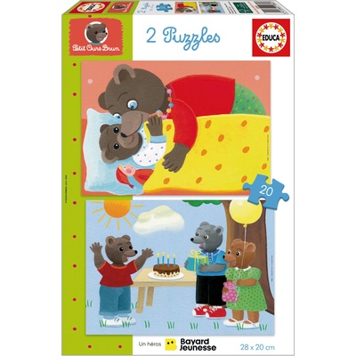 Educa - Puzzle 2x20 Petit Ours Brun - 40 - 99 piese