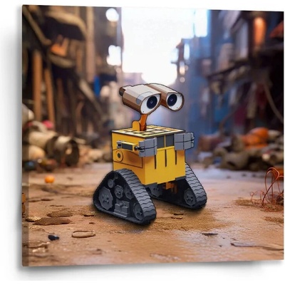 Sablio Obraz Wall-E robot Mesto - 50x50 cm