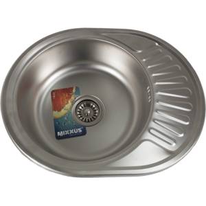 Mixxus z5745-06-180e (satin) кухненска мивка от неръждаема стомана (8548) Мивка за вграждане