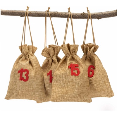 Adventný kalendár sáčky 10x15 cm súprava 24ks SPRINGOS CA1471