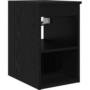 vidaXL Банков шкаф Междинен Черен дъб 30 x 41 x 50 см (890343)