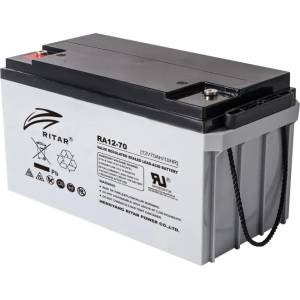 Ritar Оловна батерия RITAR, (RA12-70) AGM, 12V, 70 Ah, 350 /167 /182 mm, Терминал F11(M6) (RITAR-RA12-70) - megamag