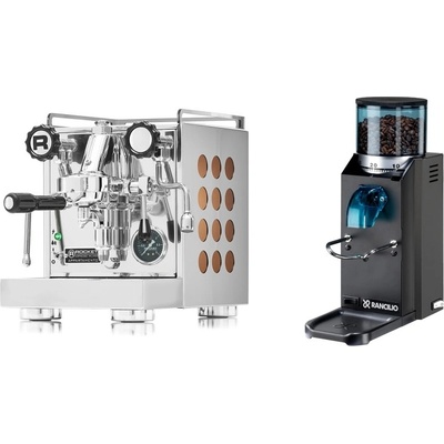 Set Rocket Espresso Appartamento Copper + Rancilio Rocky Doserless