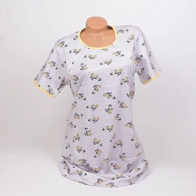 Нощница за кърмачки в светлосиво с жирафчета