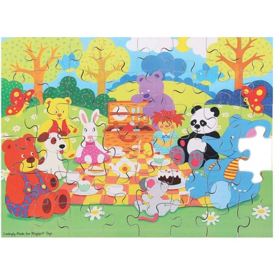 Bigjigs Toys Piknik zvířátek 48 dílků