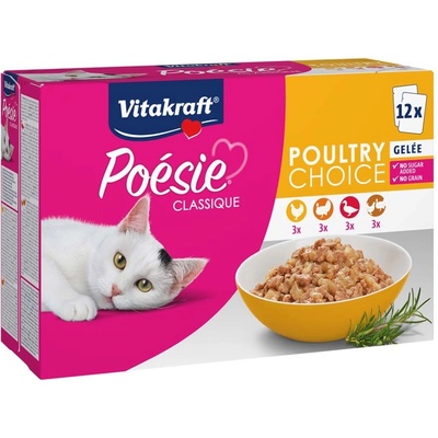 VITAKRAFT Poésie Sauce kura morka kačka hydina 12 x 85 g