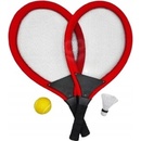 Woopie set 2v1 bedminton a tenis Červená