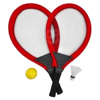 Woopie set 2v1 bedminton a tenis Červená