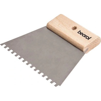 Beorol Шпакла с дървена дръжка със зъби Beorol (GK180)