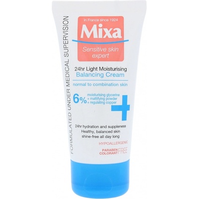 Mixa Moisturizing Balancing Cream ľahký vyvažujúci hydratačný krém 6% 50 ml