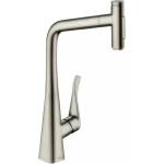 Hansgrohe Кухненски смесител с изваждащ се душ Hansgrohe Metris Select M71 320 с 2 струи неръждаема стомана включен sBox (73816800)