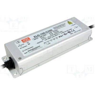 MEAN WELL ELG-100-C350 Napájecí zdroj: spínaný; LED; 100,1W; 143÷286VDC; 350mA; IP67; 92%