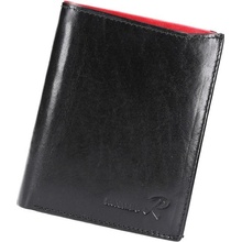 Ronaldo pánska kožená peňaženka N4 VT RFID čierna červená