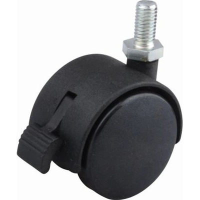 Strong Kolečko 40 mm otočné s brzdou a čepem M8 x 15 černé