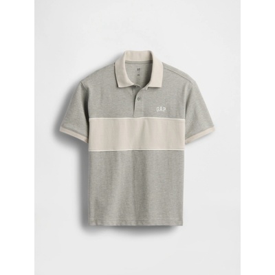 GAP detská polo košeľa s logom sivá