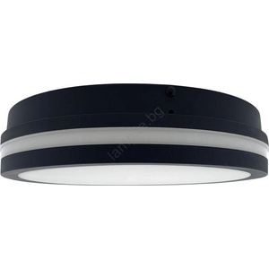 Baterie Centrum Led Плафон за баня със сензор ellÉ led/24w/230v Ø 26 см ip54 антрацит (bc0678)