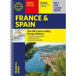 Philip's France and Spain Road Atlas (ISBN: 9781849076302)