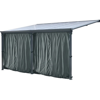 CoverTech San Diego SolarCover se závěsy 4,3 x 3 mantracitová