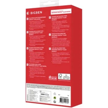 NACON Силиконов защитен калъф Big Ben Silicon Glove, сив (Nintendo Switch OLED) (SWITCHOGLOVEGREY)