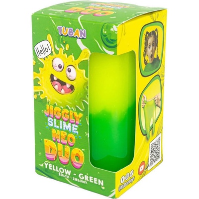 Tuban Jiggly Slime Sliz Neon Duo žlto-zelený 430 g
