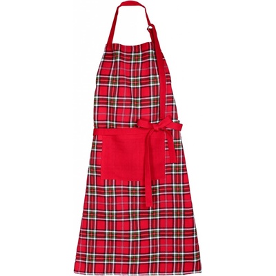 Forbyt Kuchyňská vánoční zástěra Kostka červená 20491 70x90 cm