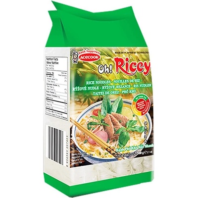 Acecook Ploché rýžové nudle složené Oh Ricey 3 mm 200 g