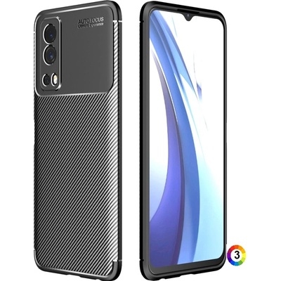 vivo Y72 5G / iQOO Z3 5G Carbon Fiber Калъф и Протектор