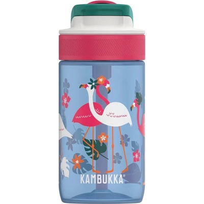KAMBUKKA Детска бутилка за вода LAGOON 400 мл, син фламинго, тритан, Kambukka (KMBK1104052)