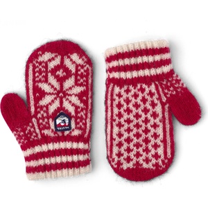 Hestra Детски ръкавици Hestra Kid's Nordic Mitt Gloves - Red / Offwhite - размер 0 (EU) (202-4252-0412)