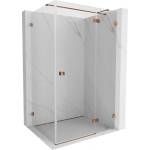 Mexen Lunar T душ кабина с отваряеми врати, дясна, 125 х 120 см, прозрачен, розово злато - 834T-125-120-60-00-P (834T-125-120-60-00-P)