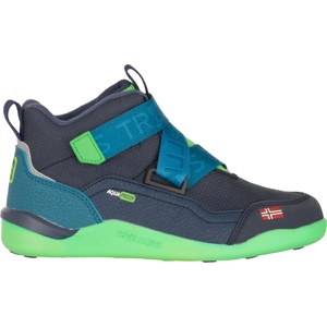 Trollkids Детски зимни ботуши Trollkids Kid's Nordfjord Barefoot Winter Hiker Winter boots - Dark Marine / Fresh Green / Mystic Blue - размер 35 (EU) (702-4707-0318)
