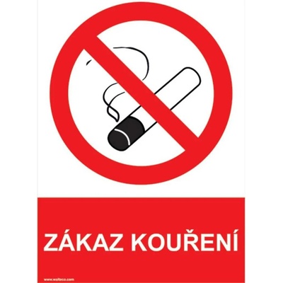 Zákaz kouření, Samolepka, formát A6, Samolepicí