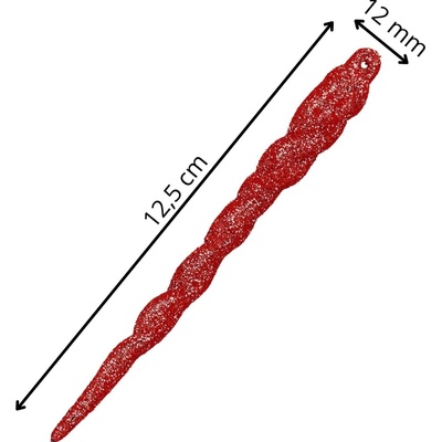 SPRINGOS Rampouchy 12,5cm červené sada 10ks vánoční ozdoby CA1432-XG