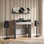 vidaXL DJ маса Сив Сонома 102 x 45 x 102 см Инженерна дървесина (8006745)