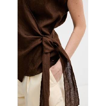 Image 1 of Tommy Hilfiger блуза с прехлупване дамска от лен (WW0WW49632)
