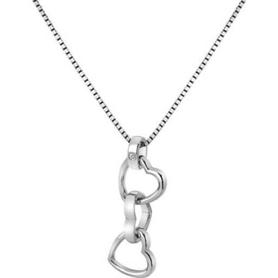 Hot Diamonds Zamilovaný strieborný náhrdelník trio triple heart DP835