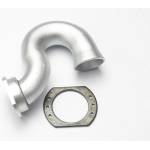 Traxxas Header, exhaust (tubular aluminum, silver-anodized)/ spring, TRX5340X (TRX5340X)
