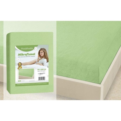 Bellatex prostěradlo mikroflanel světle zelené 90x200