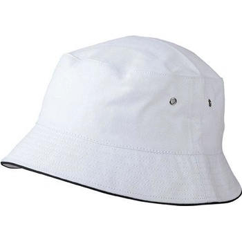 Bavlněný klobouk MB012 Bílá / tmavě modrá