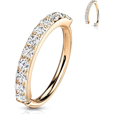 Šperky4U zlacený piercing do nosu ucha NS0047RD-1210