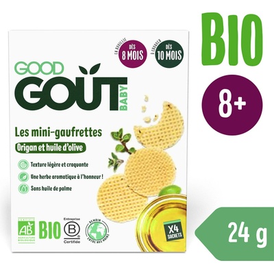 Good Gout BIO wafle s oregánem a olivovým olejem Krabička 24 g