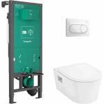Hansgrohe Комплект за окачена тоалетна чиния Hansgrohe EluPura AquaChannel със скрито казанче, тоалетна седалка и капак (60302450)