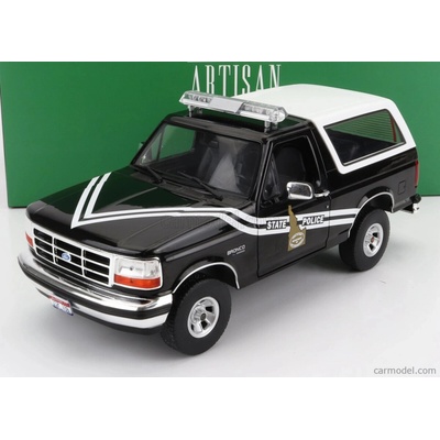 Greenlight Bronco Ford usa Idaho State Police 1996 Černá Bílá 1:18