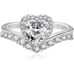 Silenti Jewelry Сребърен пръстен "Романтика" - 8 - 57мм (18.1мм диам. )